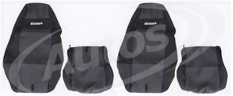 Potah sedadla - sada 1+1 šedý SCANIA 114, 124, 144, 164, R420 od 2004