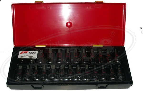 Sada nářadí do vozíku - klíč TORX 1/2" / T20-T60/ 25 ks