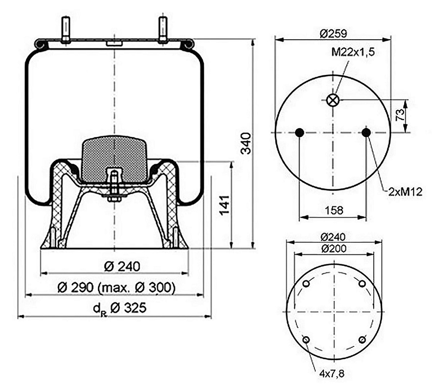 Vlnovec pérování kompletní - plastový zvon SAF AR