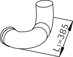 Trubka výfuku 1.díl 385mm SCANIA P,G,R,T, 94, 114,124,144