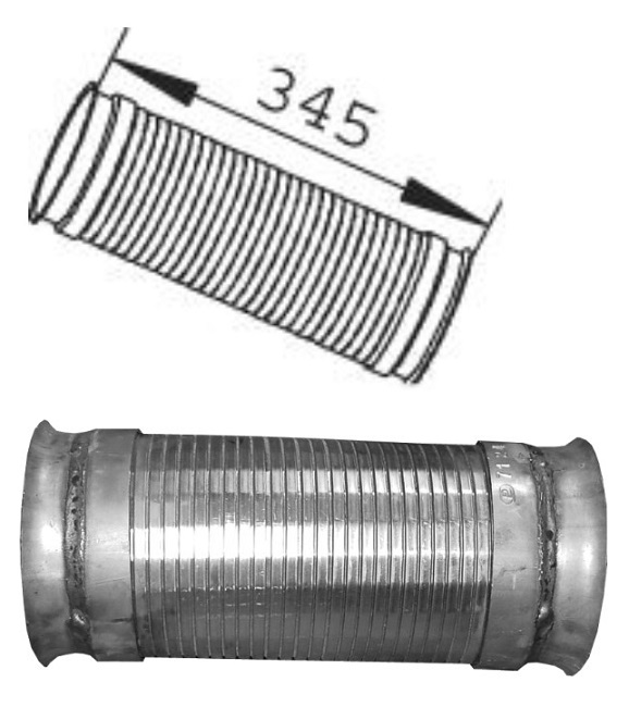 Trubka výfuku - pružný díl SCANIA P,G,R,T,