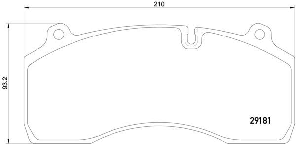 Deska brzdová 29181 Textar 210x92x30 HALDEX DB19, RVI Midlum DXI ,VOLVO 