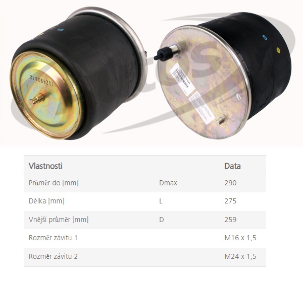 Vlnovec pérování kompletní  - železný zvon RVI 	Premium II TR/PR, Kerax DXi 13, Magnum DXi