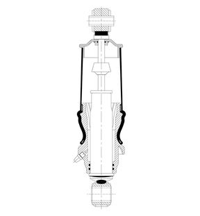 Tlumič pérování kabiny přední O/O s vlnovcem MERCEDES Actros