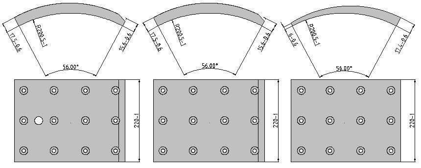 Obložení brzdové 19699.0  Formar 220x410 NEOPLAN, BOVA