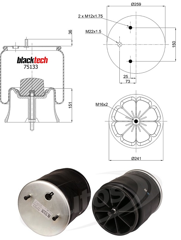 Vlnovec pérování kompletní - plastový zvon SAF 2619V