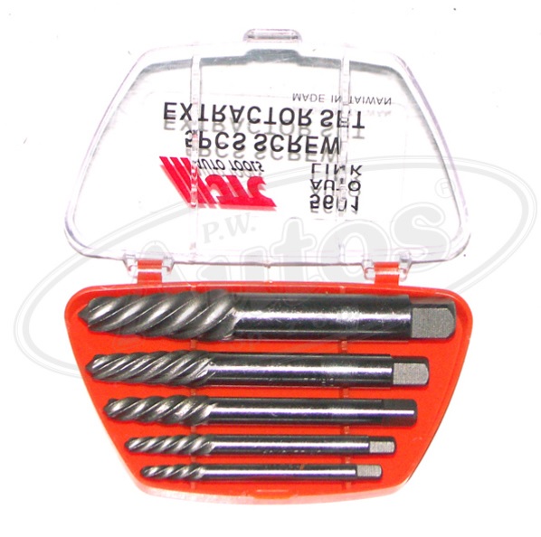 Sada vrtáků na utržené šrouby 5 ks - 5/16" 7/64" 5/32" 1/4" 19/64"