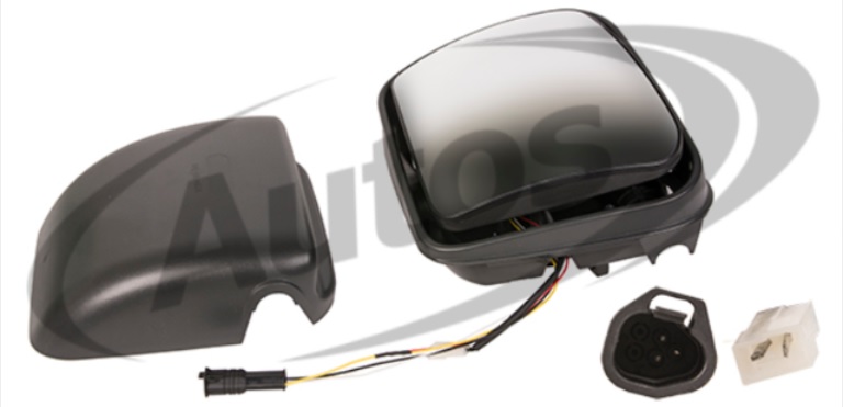 Zrcadlo širokoúhllé 24V R300 230x245x105 P DAF LF, RVI Midlum, VOLVO FL