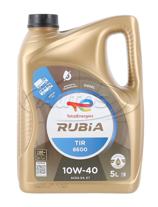 Olej motorový TOTAL RUBIA TIR 8600 10W-40, 5 l