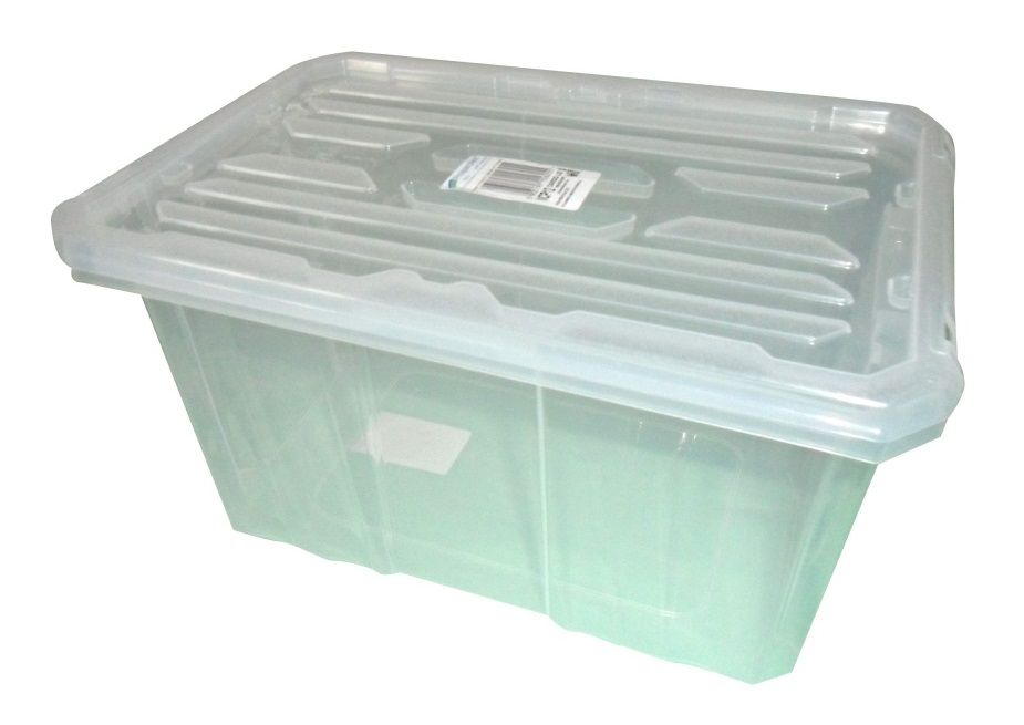 Box úložný plastový CARGOBOX 300x200x165 s víkem, průhledný