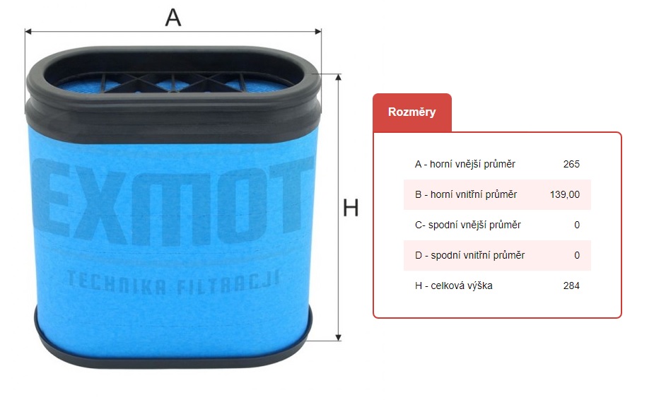 Filtr vzduchu originál IVECO E.Cargo Tector Euro 4, SOR CN 8,5 