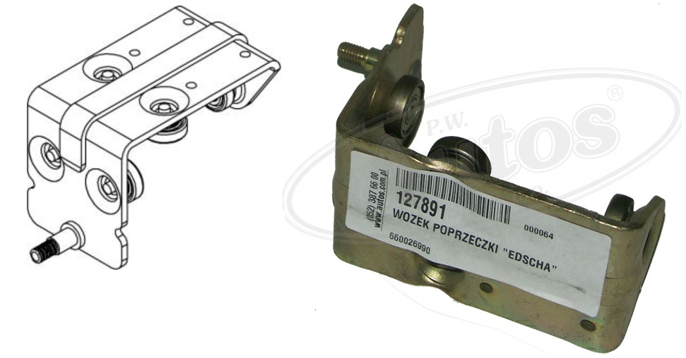 Vozík shrnovačky - střešního příčníku EDSCHA PROFI 100