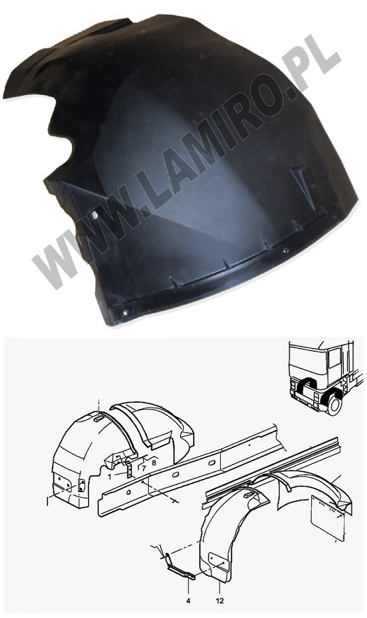 Blatník kabiny PN P RVI Magnum DXi od 2005