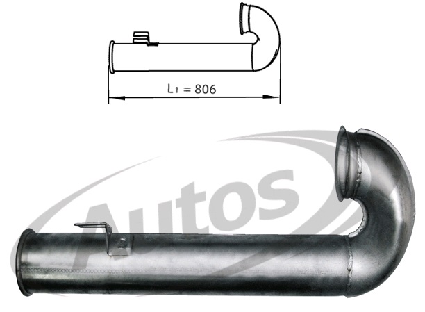Trubka výfuku koncová 806mm DAF 95XF, CF75, CF85 od 12/2000