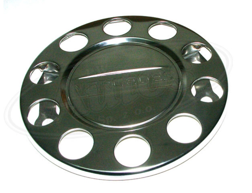 Kryt matic kola 10 děr s nápisem MERCEDES, nerez