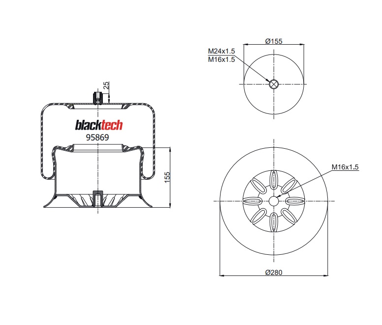 Vlnovec pérování kompletní - železný zvon MERCEDES Atego