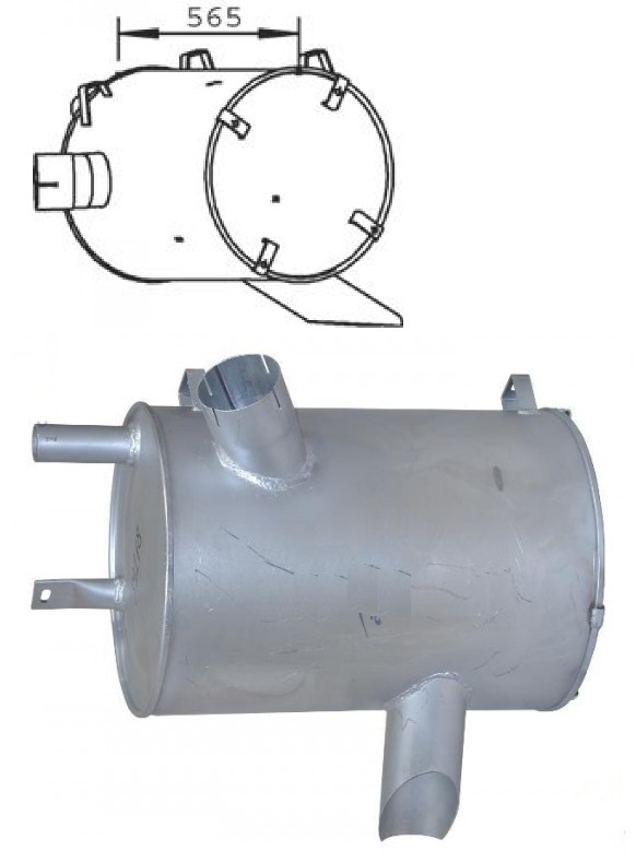 Tlumič výfuku MERCEDES Atego, Axor, Econic Low Cost