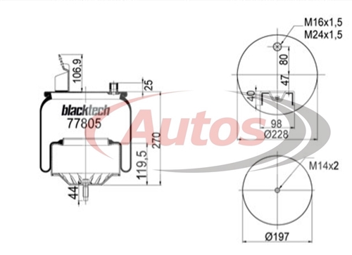 Vlnovec pérování RML77805C ZN VOLVO FH12, FH16
