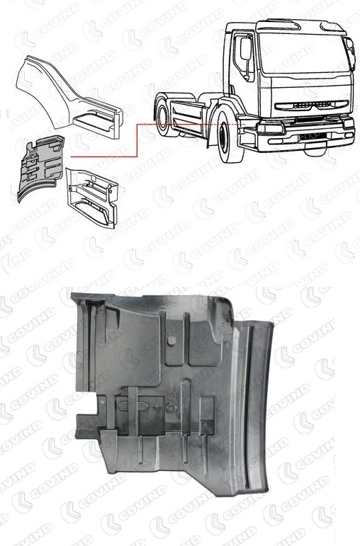 Držák - šachta schodu kabiny přední P RVI New Premium