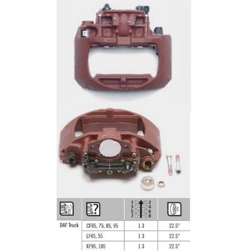 Třmen brzdy KNORR SN 7215RC 22,5" PN P / ZN L DAF CF65, CF75, CF85