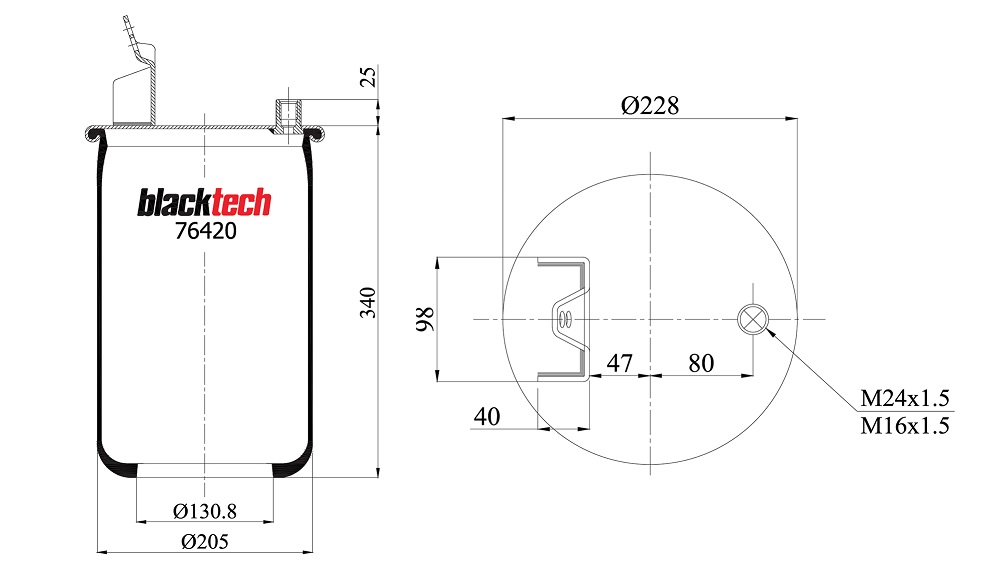 Vlnovec pérování RML 76420 bez zvonu ZN VOLVO FH 12, FH16, FM9, FM10, 