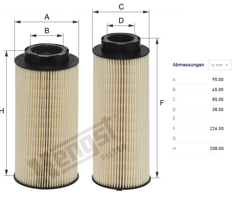 Filtr paliva SCANIA L,P,G,R,S/ P,G,R,T DC9/ DC13, DC16 XPi, VAN HOOL Acron od 01.2015
