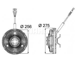 Viskospojka bez ventilátoru pr.275mm DAF CF85, XF 105 MX265-MX375 od 10.2005