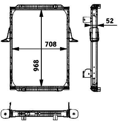 Chladič vody 968x689x40 bez rámu RVI Premium od 2000