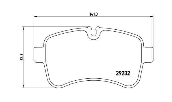Deska brzdová 29232 Fomar 141,2x72,7x21 ZN IVECO Daily IV, 