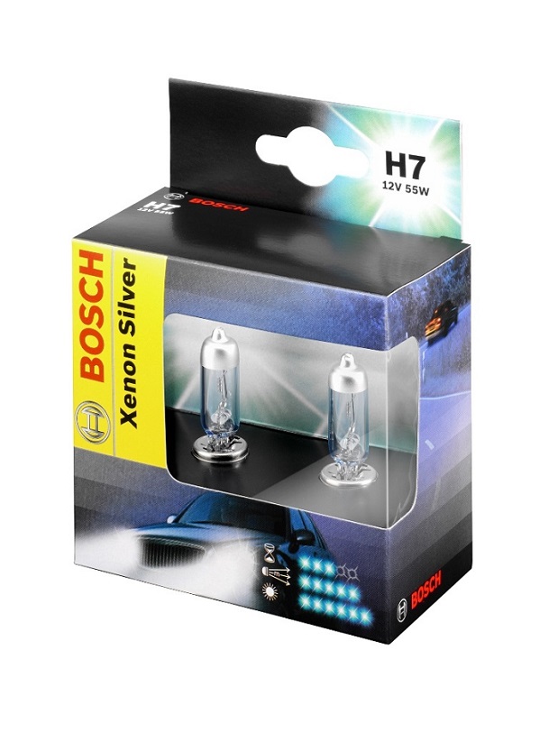 Žárovka H7 12V 55W XENON SILVER - sada 2 ks