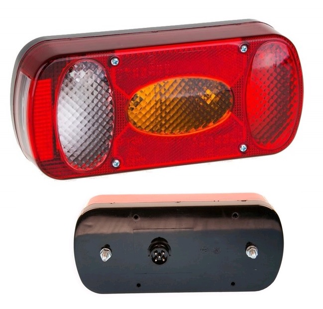 Svítilna zadní sdružená P 12V/24V   5-pin mlhovka/směr/brzda  L/P-BL/BR/KO/ML/RZ