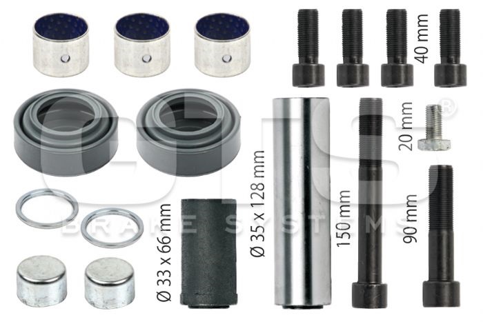 Sada opravárenská brzdového třmenu MERITOR Elsa 2 LRG546-LRG583 RVI Premium,Magnum,  MAN