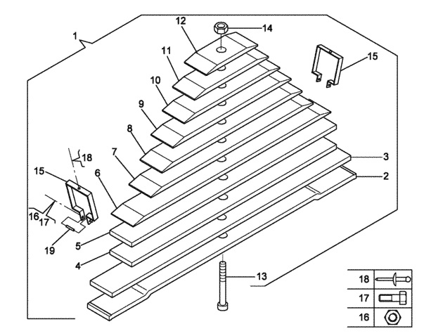 Pero listové 830/830 11 listů ZN VOLVO FH12, FM12, RVI Kerax