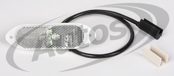 Svítilna poziční 24V bílá 4xLED 126x110x36, kabel 0,5m