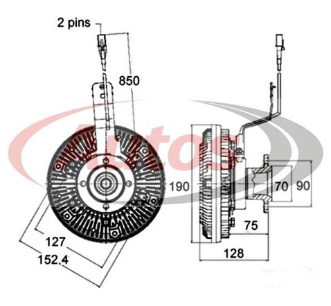 Viskospojka bez ventilátoru MAN TGA, E2000, F2000  D2866 LF20-25/29-31/34-45