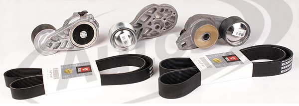 Napínač s drážkovým řemenem 2x - sada RVI Magnum DXi13 bez retardéru od 2005