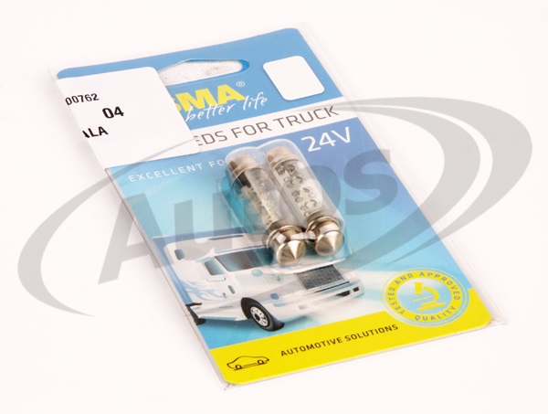 Žárovka sufit 24V/5W SV8,5 10x42 6xLED bílá -sada