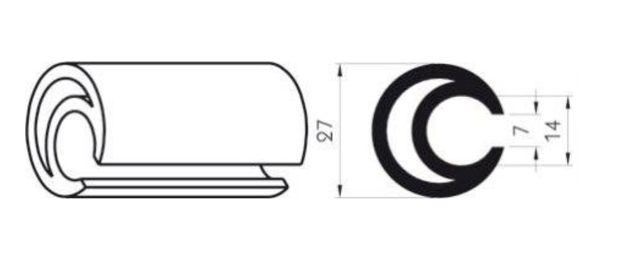 Tyč napínací střešní konstrukce 27x3300 Al plachty KÖGEL