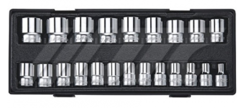 Sada nářadí do vozíku - hlavice nástrčná 1/2"  8-32mm / 22 ks