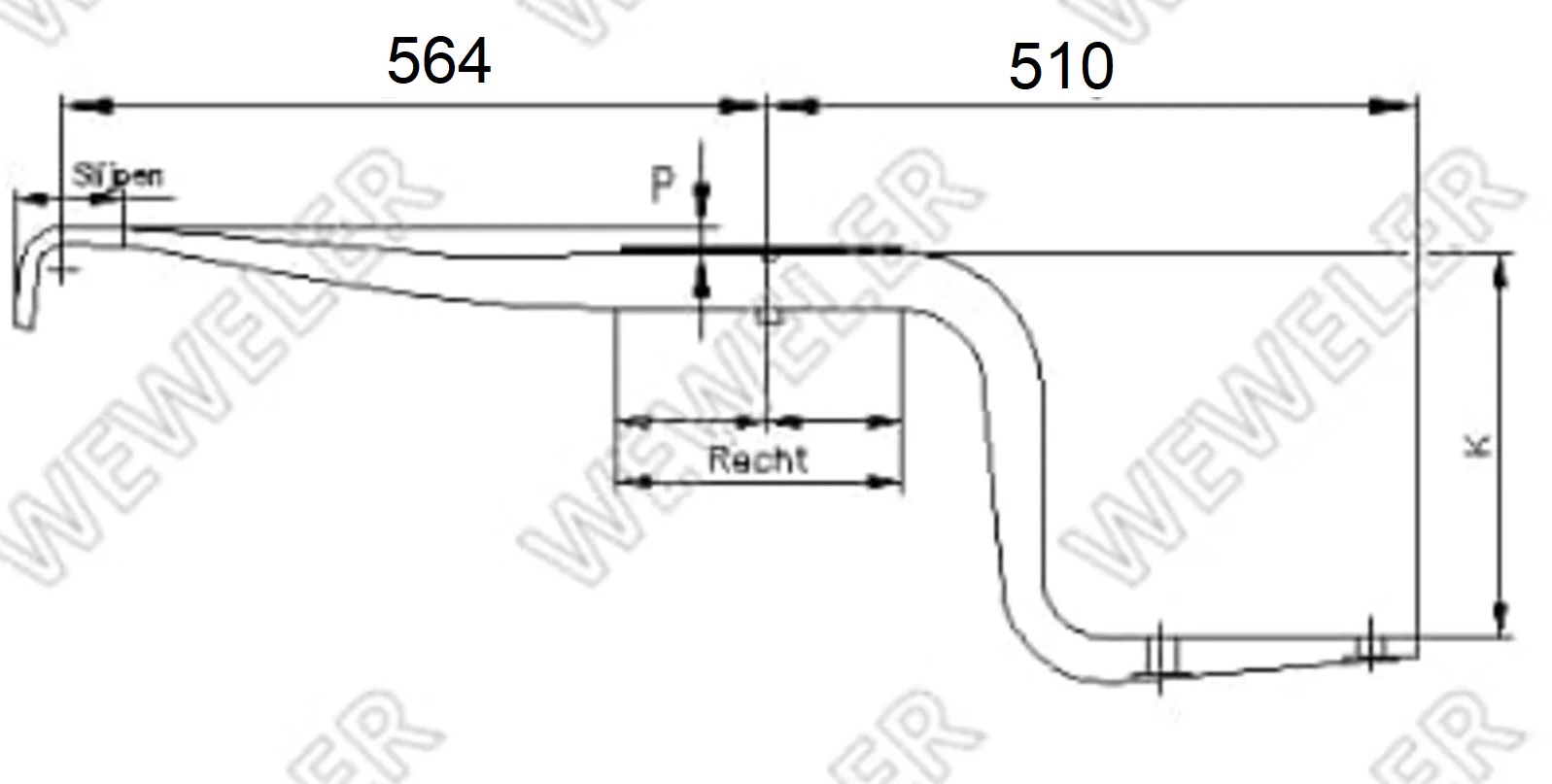 Pero listové 564/510 1 list ZN DAF LF45, VOLVO FL6