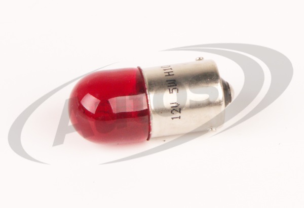 Žárovka 12V 5W BA15s červená