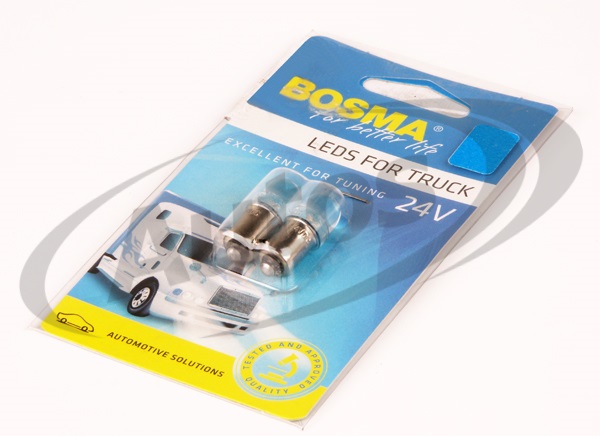 Žárovka LED 24V/4W BA9s bílá 1xLED - sada