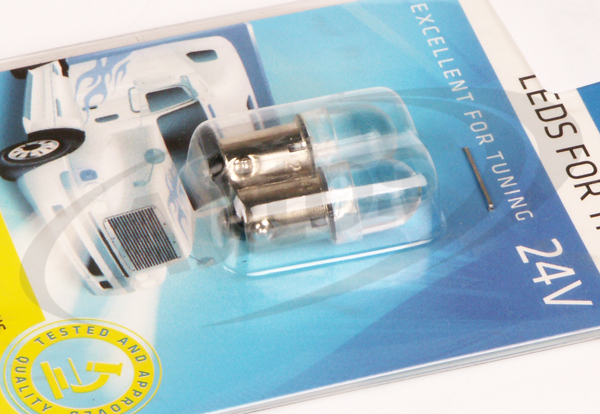 Žárovka 24W/4W Ba9s 1xLED dioda - sada 2ks