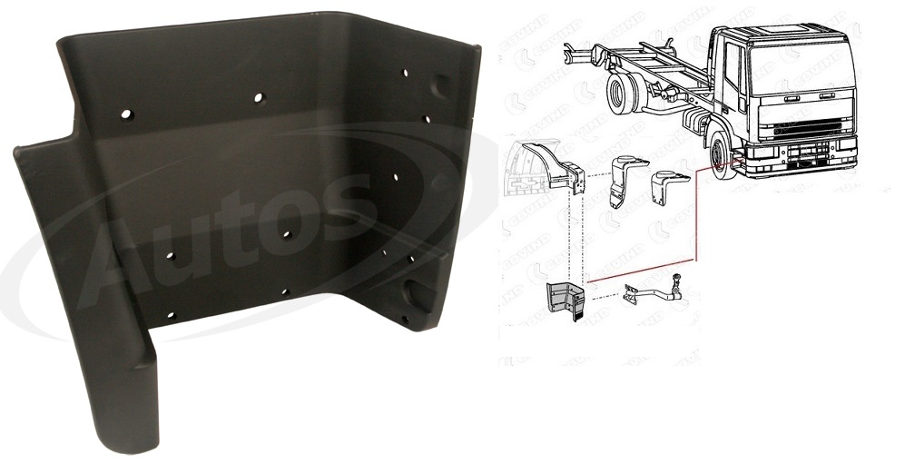 Držák - šachta schodu kabiny P IVECO E.Cargo 150