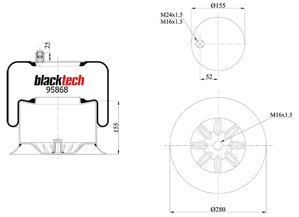 Vlnovec pérování RML95868C29 kompletní ZN MERCEDES Actros, Atego