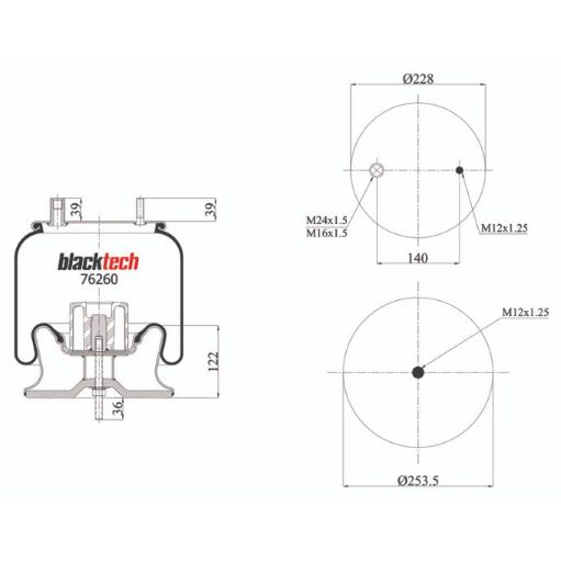 Vlnovec pérování RML76260 plastový zvon RVI Midlum