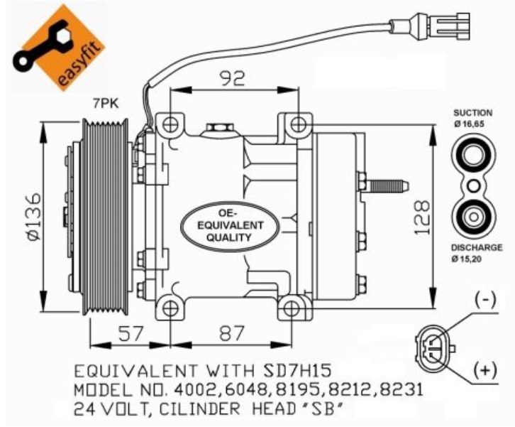 Kompresor klimatizace DAF XF105