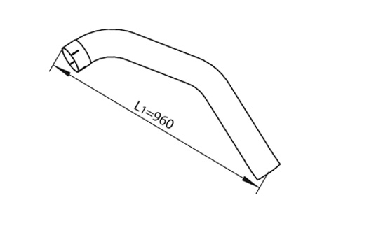 Trubka výfuku střední 960mm MAN F2000
