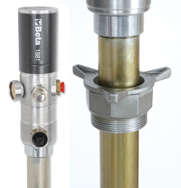 Čerpadlo oleje pneumatické - do sudu 14 l/min., tla 6-8bar, max.viskozita 130SAE