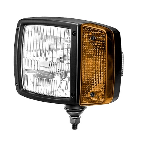 Světlomet hlavní 12V H7/H3 se směrovým světlem P KOMATSU, KRAMER, CLASS, TEREX, VOLVO